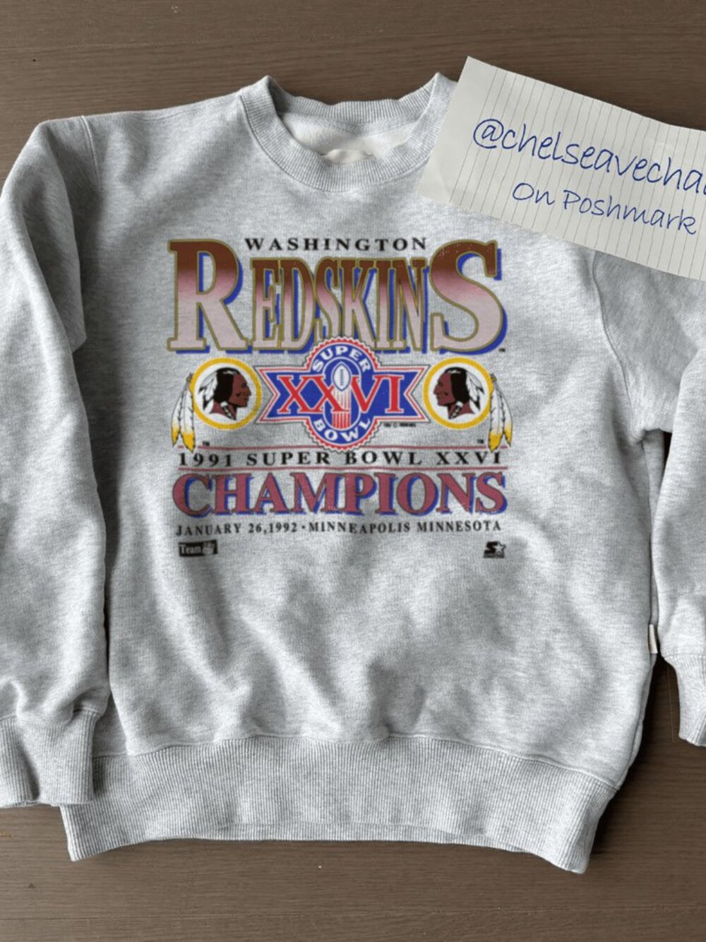 Vintage Washington Redskins Football Sweatshirt, NFL Super Bowl XXVI Shirt Tee